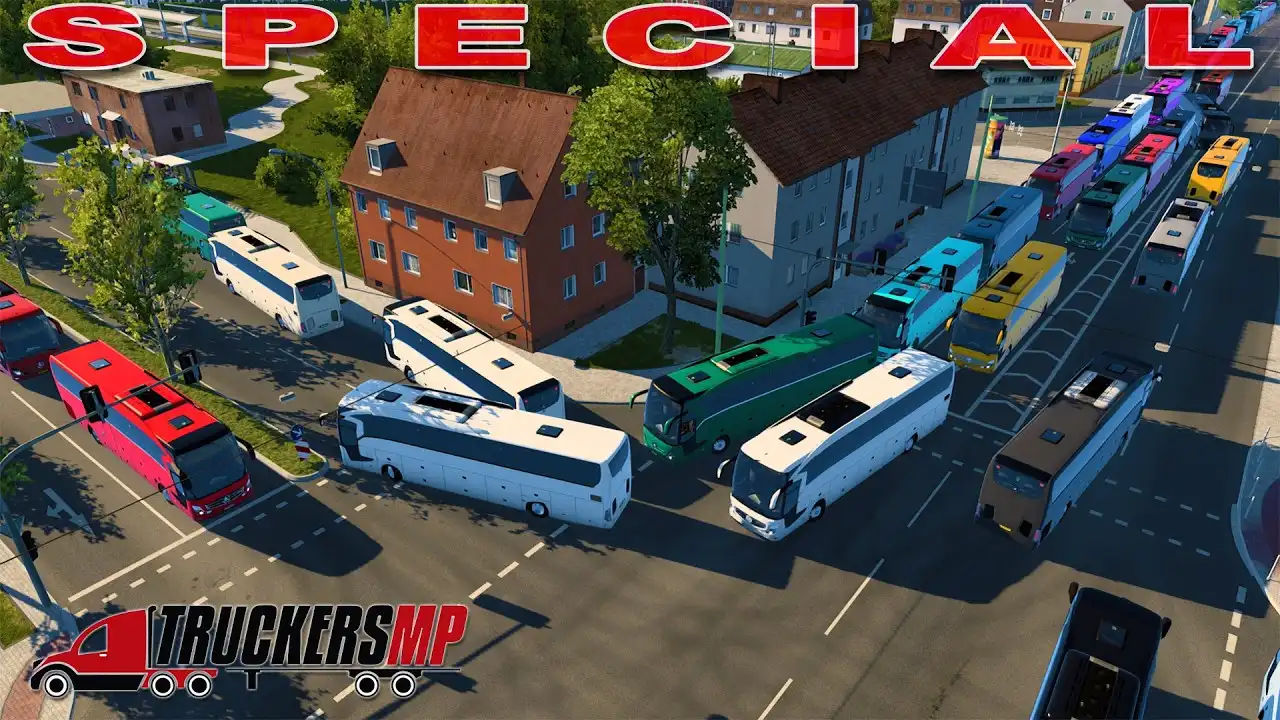 Vorschaubild: Das Bus-Chaos ist perfekt! 👮 #TruckersMP Admin