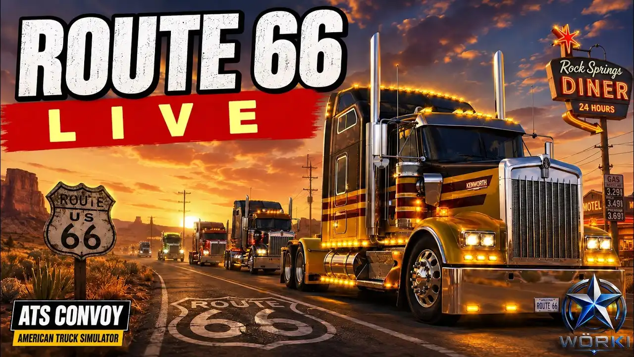 Vorschaubild: Route 66 - wir kommen! 👮 #TruckersMP Admin unterwegs